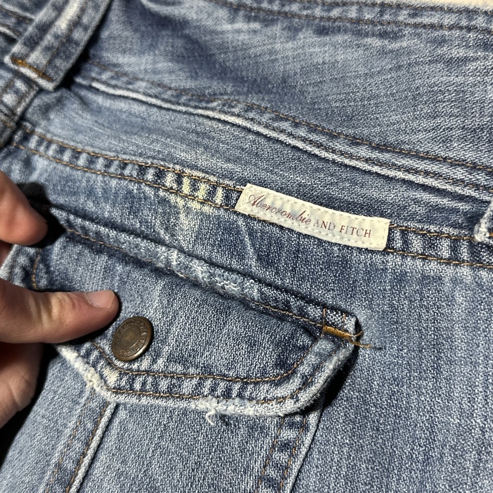 Vintage Abercrombie & Fitch Jeans Women's Y2K 29x32 Blue Medium Wash Flare - Picture 12 of 12